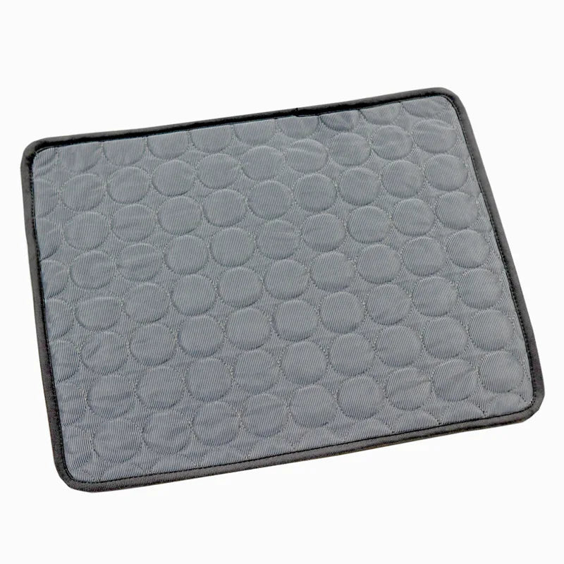Gray textured mat on a white background