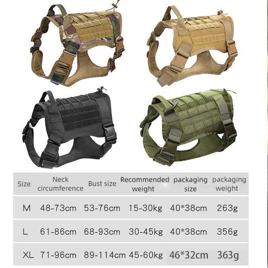 Tactical Dog Collar & Harness Set – Adjustable Heavy‑Duty Leash Included