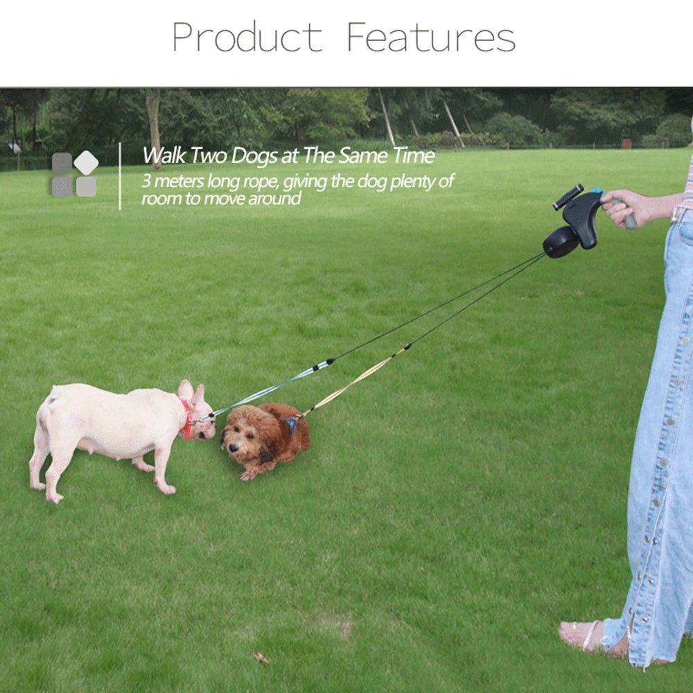 Walk 2 Dogs Retractable Leash