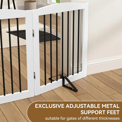 Pet Gate Support Feet Set of 2, Adjustable for Extra Wide Foldable Dog Gates,
