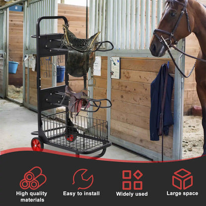 Portable Saddle Stand with Wheels,Heavy Duty
