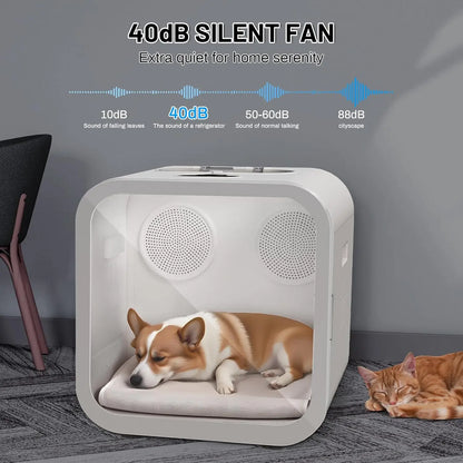 Automatic Pet Hair Dryer Box, 70L Dual Motor Fans Blower