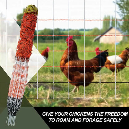 Portable Electric Poultry Netting fence 59”H x 98.5’L -