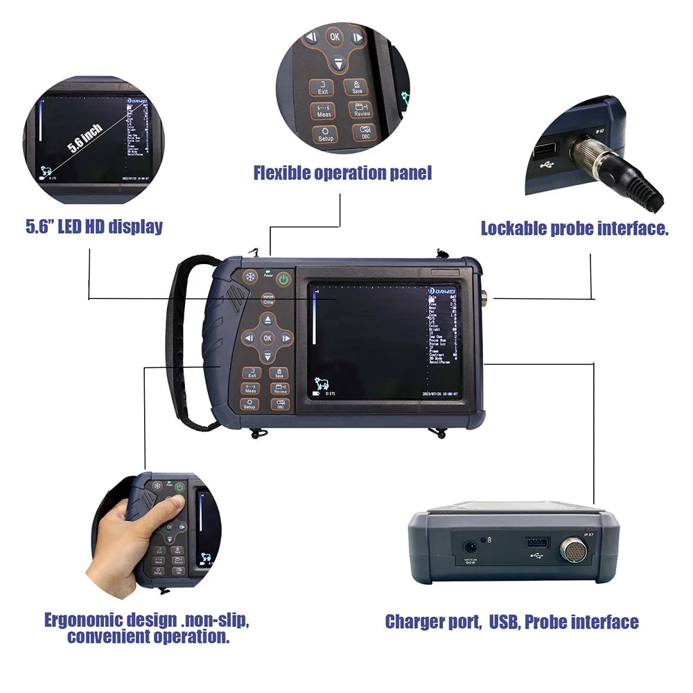 Portable Veterinary Ultrasound Scanner for Pig Sheep Cattle Horse Dog