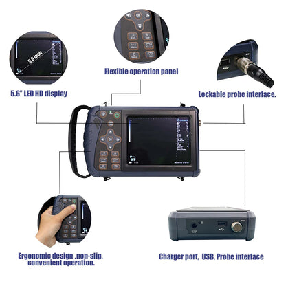 Portable Veterinary Ultrasound Scanner for Pig Sheep Cattle Horse Dog