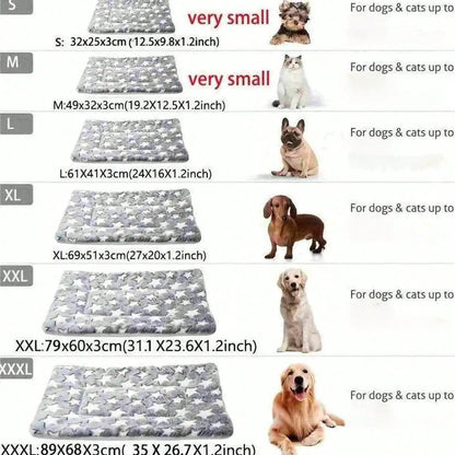 Thick Plush Pet Mat with Star Pattern,