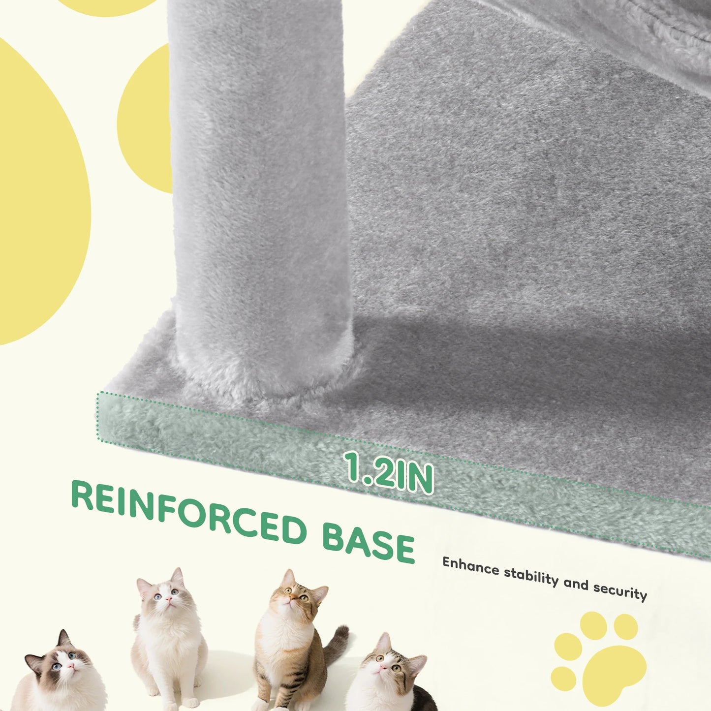 44In Cat Tree Multi-Cat Climbing Tower Scratching Posts