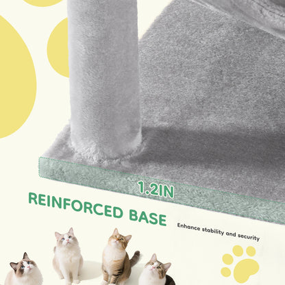 44In Cat Tree Multi-Cat Climbing Tower Scratching Posts