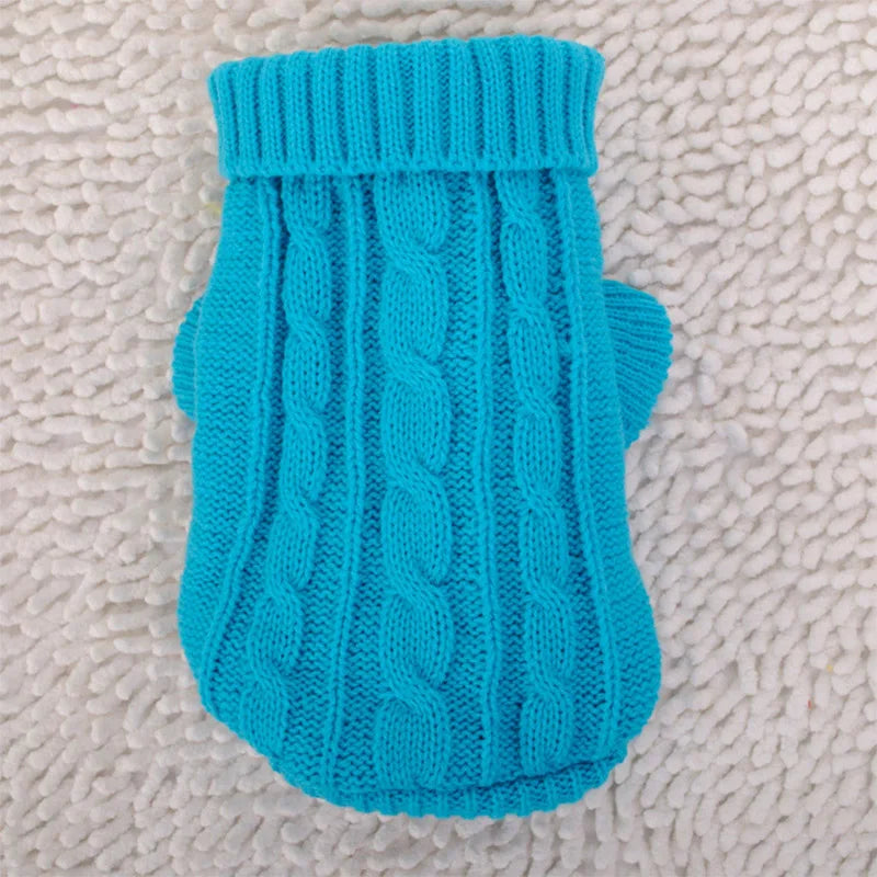 Knitted Dog Winter Sweater – Warm Soft Pet Pullover for Small & Medium Dogs