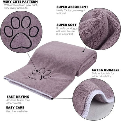 Microfiber Pet Absorbent Towels for Pet Bathing