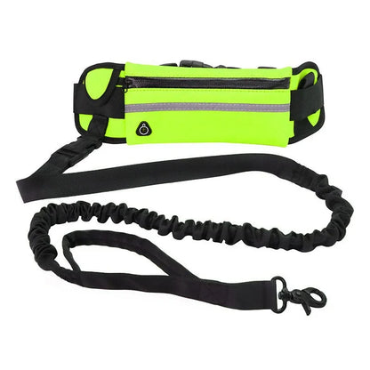 Hands Free Dog Reflective Leash with Waist Bag