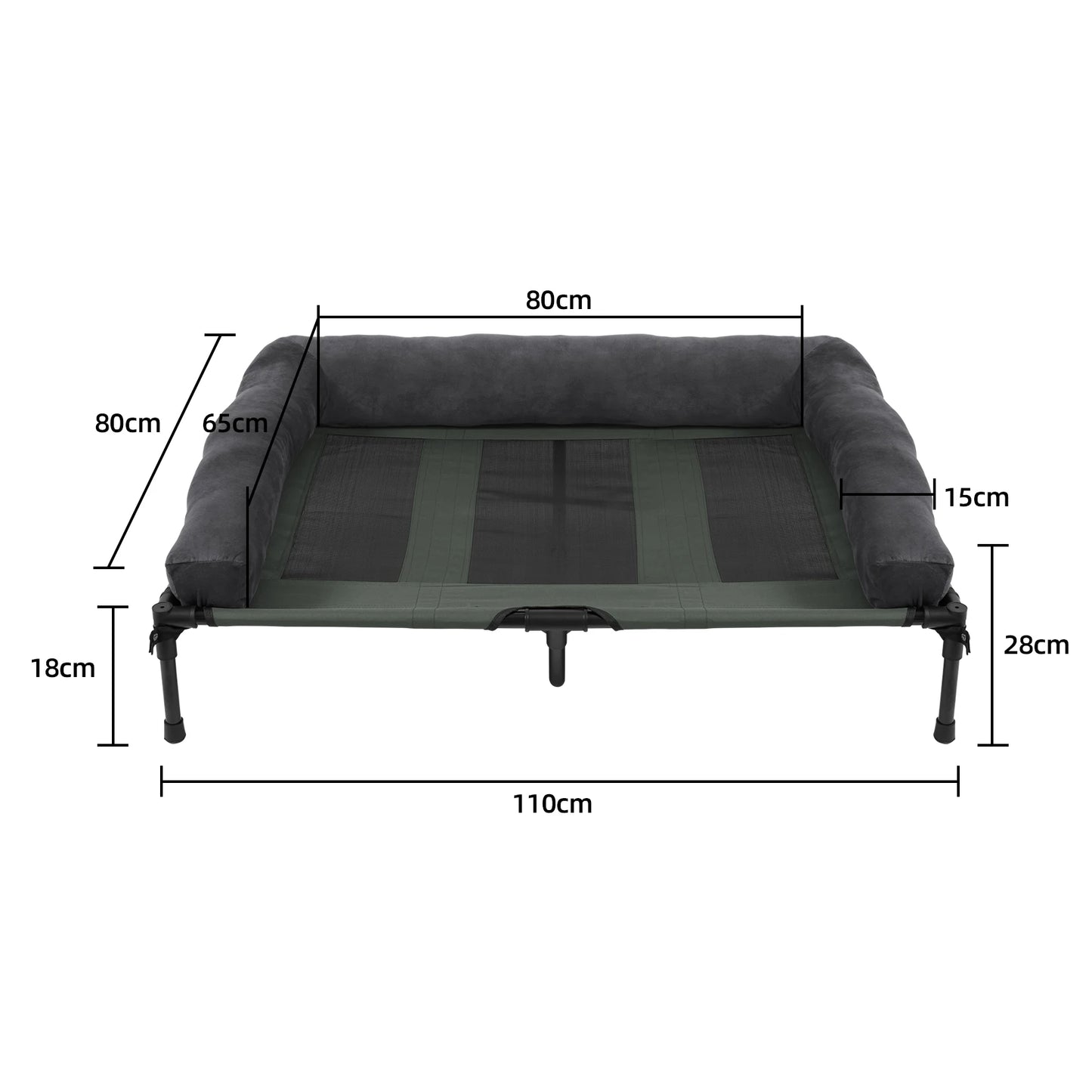 Bed for Dogs and Cats Indoor Outdoor Elevated Pet Lounger L XL 2XL