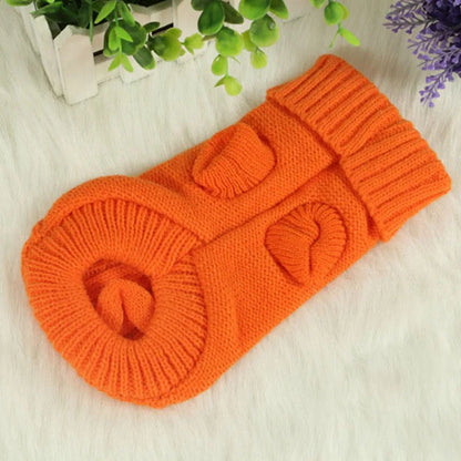 Knitted Dog Winter Sweater – Warm Soft Pet Pullover for Small & Medium Dogs