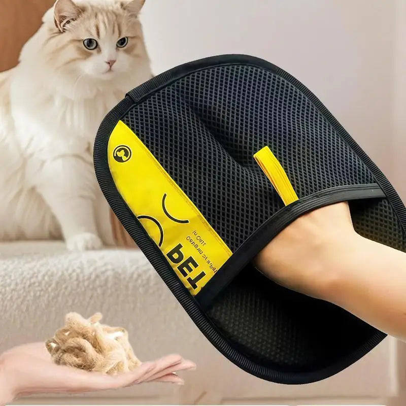 Pet Hair Remover Gloves Electrostatic for Cats Dogs, Reusable Washable