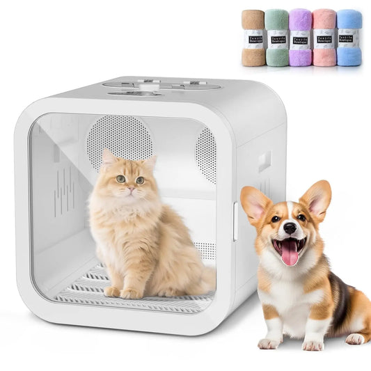 Automatic Pet Hair Dryer Box, 70L Dual Motor Fans Blower