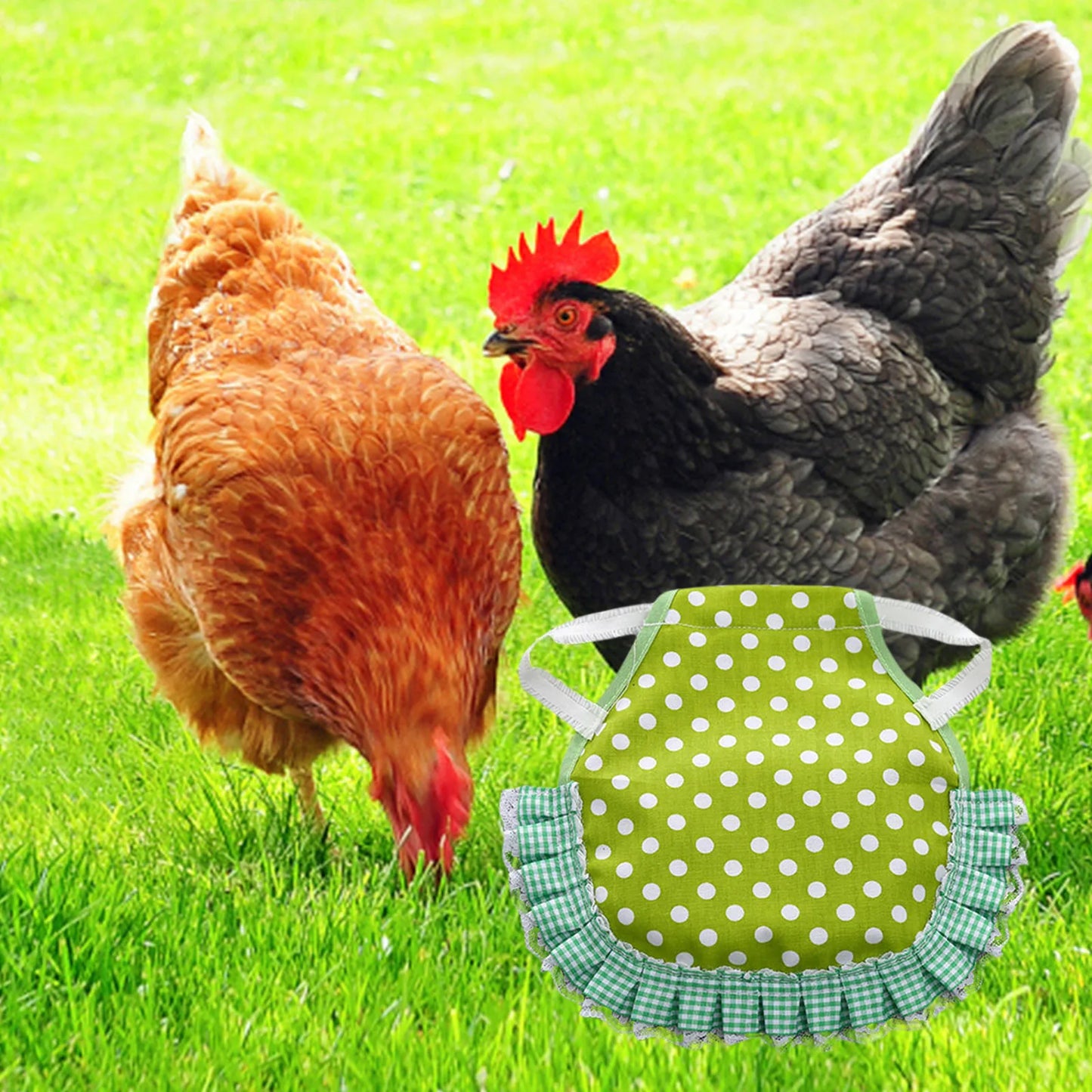 1pcs Farm Hen Feather Retainer Chicken Saddle Strap Apron Double Back Protector