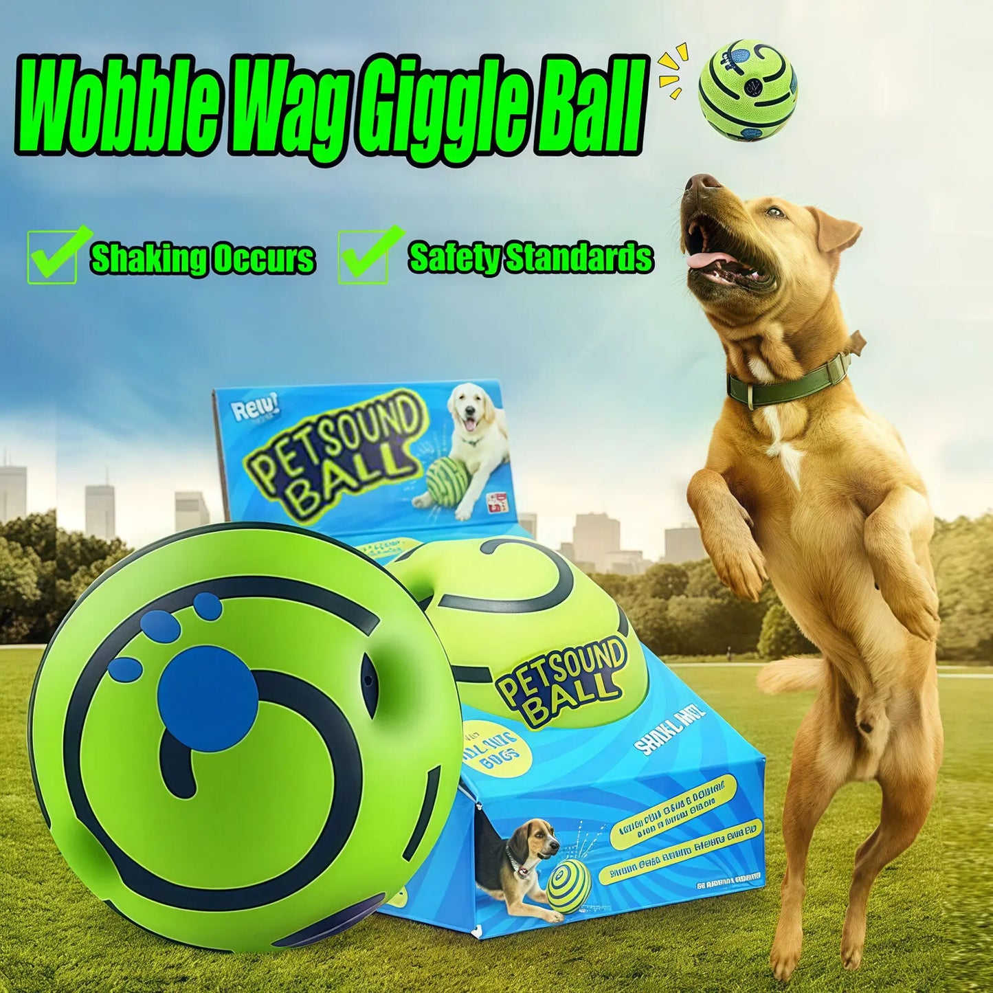 Dog Toy Wobble Wag Giggle Glow Ball