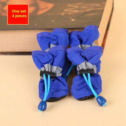 4pcs Water-Resistant Dog Shoes For Small Dogs