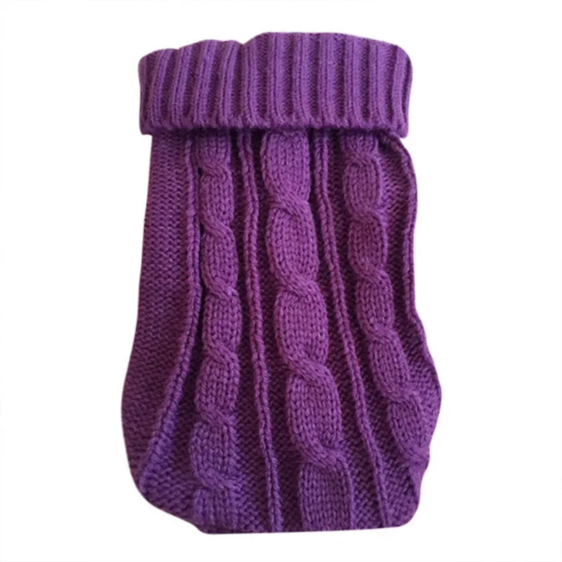 Knitted Dog Winter Sweater – Warm Soft Pet Pullover for Small & Medium Dogs