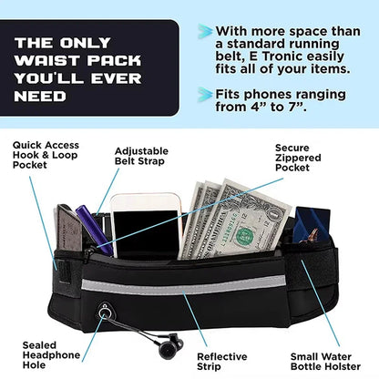 Hands Free Dog Reflective Leash with Waist Bag