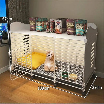 Kennel with Wheels & Tray Indoor  Wired Cage  Small/Medium dog