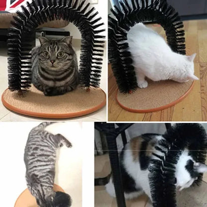 Cat Toy Arch Self Groom Feline with A Massage Brush