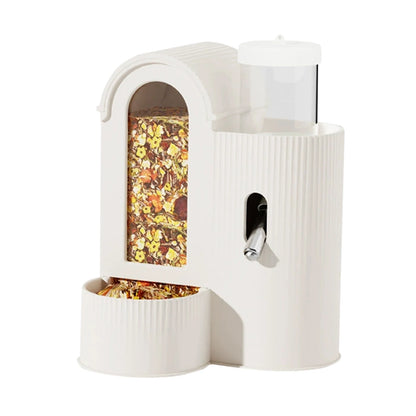 2-in-1 Automatic Food Bowl Large Capacity Hamster Feeder And Waterer