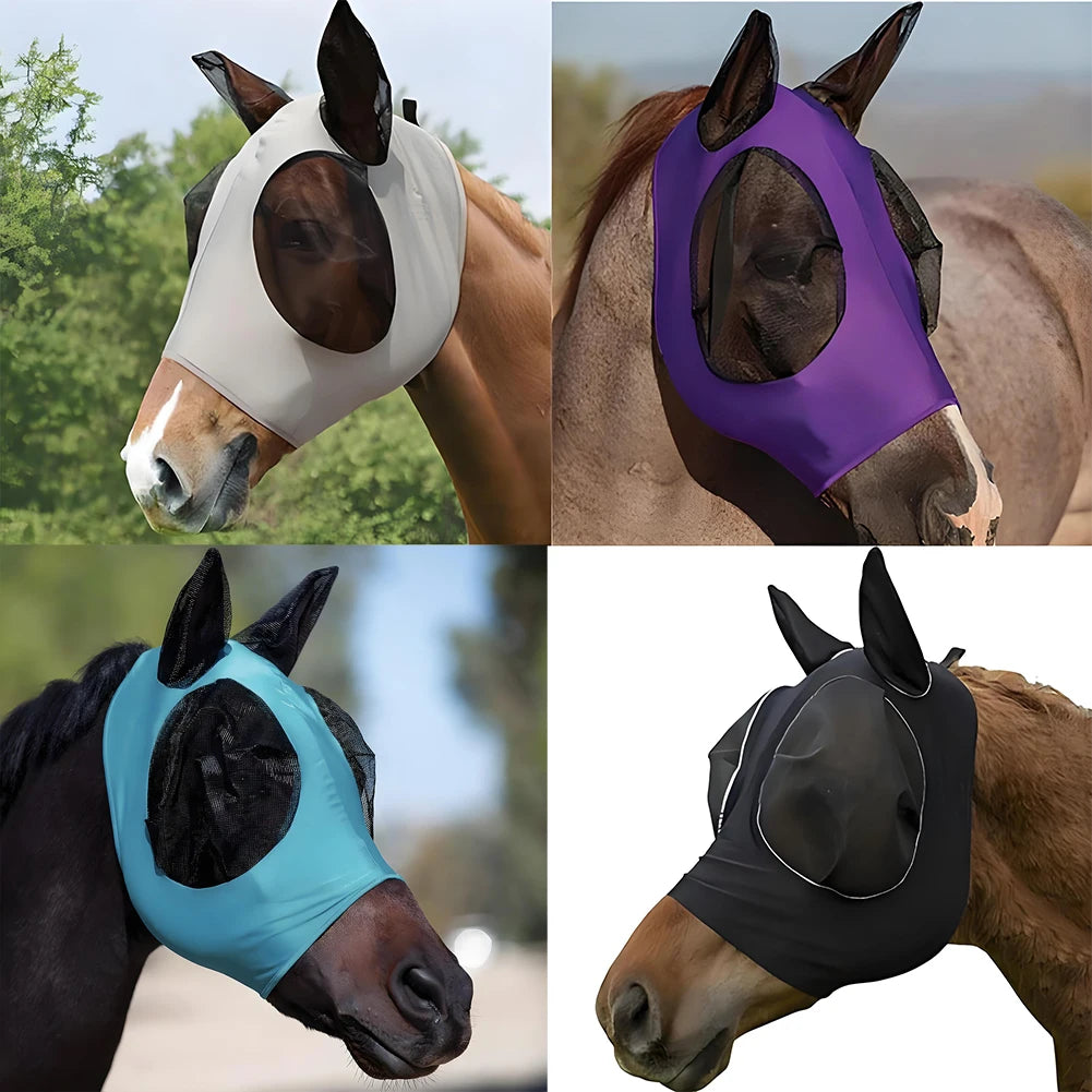 Anti Fly Stretchy Knitted Mesh Mask Ear Protection