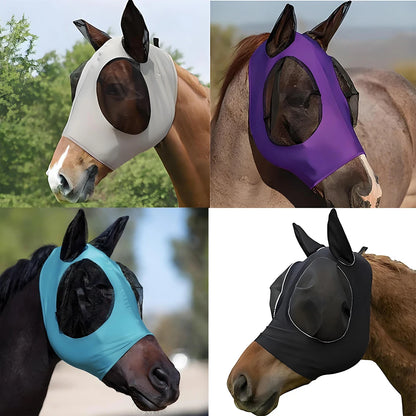 Anti Fly Stretchy Knitted Mesh Mask Ear Protection