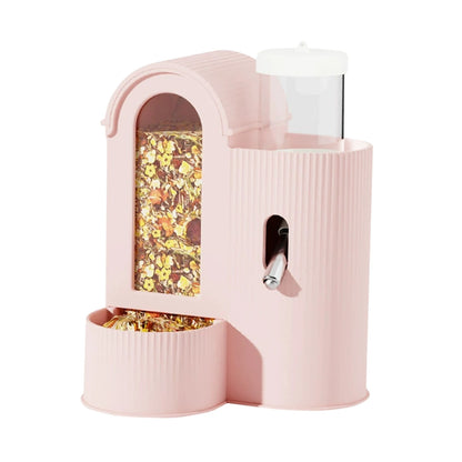 2-in-1 Automatic Food Bowl Large Capacity Hamster Feeder And Waterer