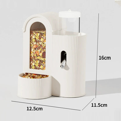 2-in-1 Automatic Food Bowl Large Capacity Hamster Feeder And Waterer