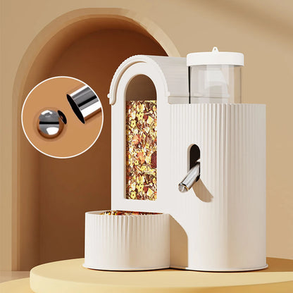 2-in-1 Automatic Food Bowl Large Capacity Hamster Feeder And Waterer