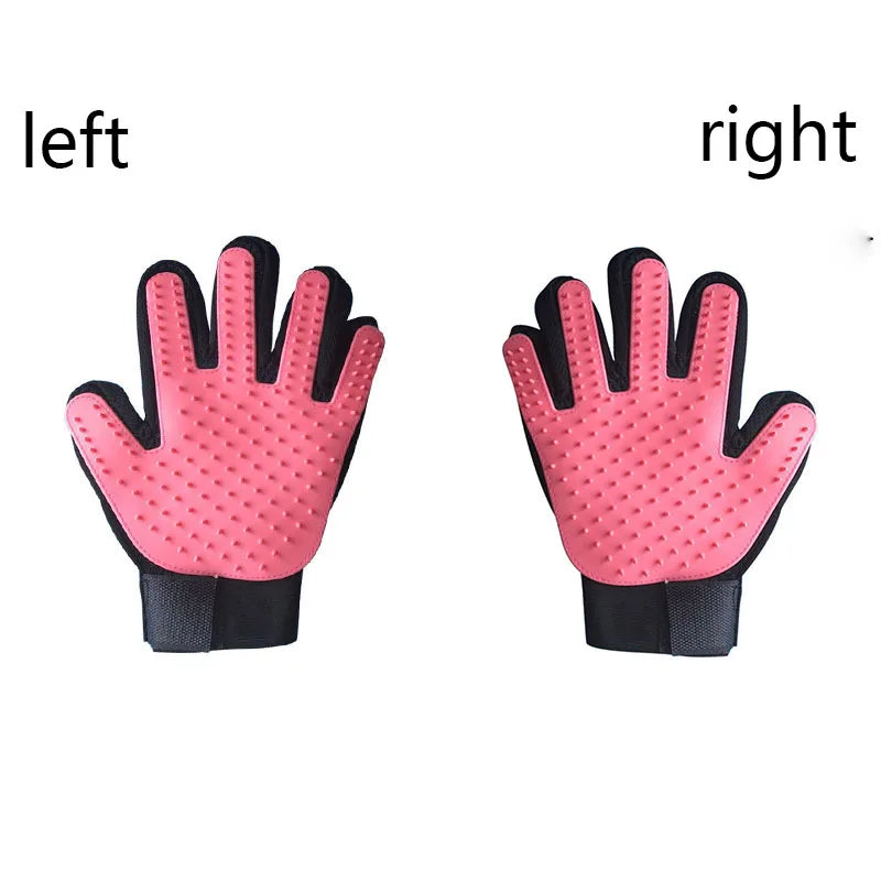 Pet Grooming Glove – De‑Shedding Hair Remover & Massage Brush for Dogs & Cats