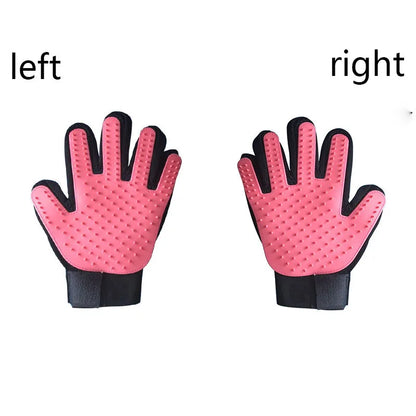 Pet Grooming Glove – De‑Shedding Hair Remover & Massage Brush for Dogs & Cats