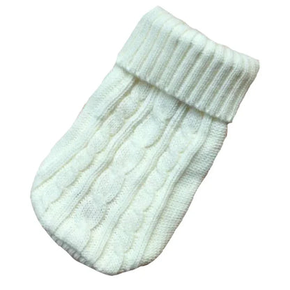 Knitted Dog Winter Sweater – Warm Soft Pet Pullover for Small & Medium Dogs