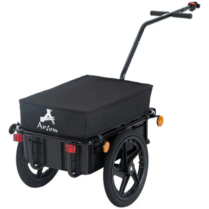 Bicycle Cargo Trailer with Removable Box and Waterproof Cover