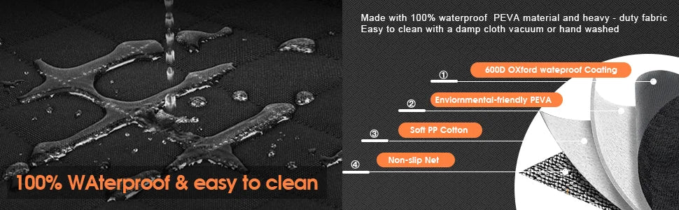 Dog Car Seat Cover 100% Waterproof  Hammock Back Seat Cover