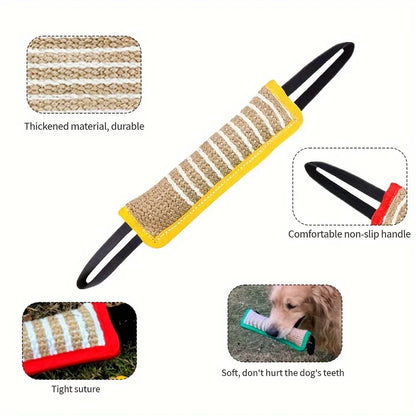 Durable Jute Dog Chew Toy - Bite-Resistant Teething Stick Dental Health Care