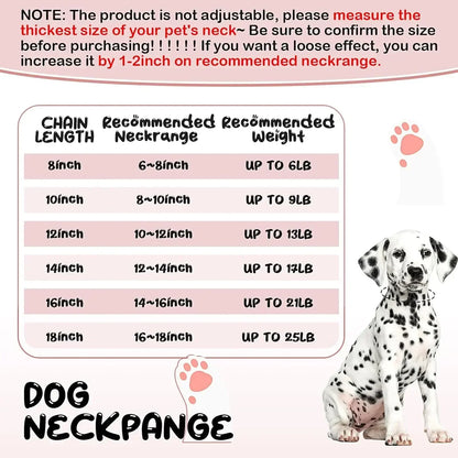 Dog Chain Collar Diamond Cuban Link Necklace Metal Cat Chain