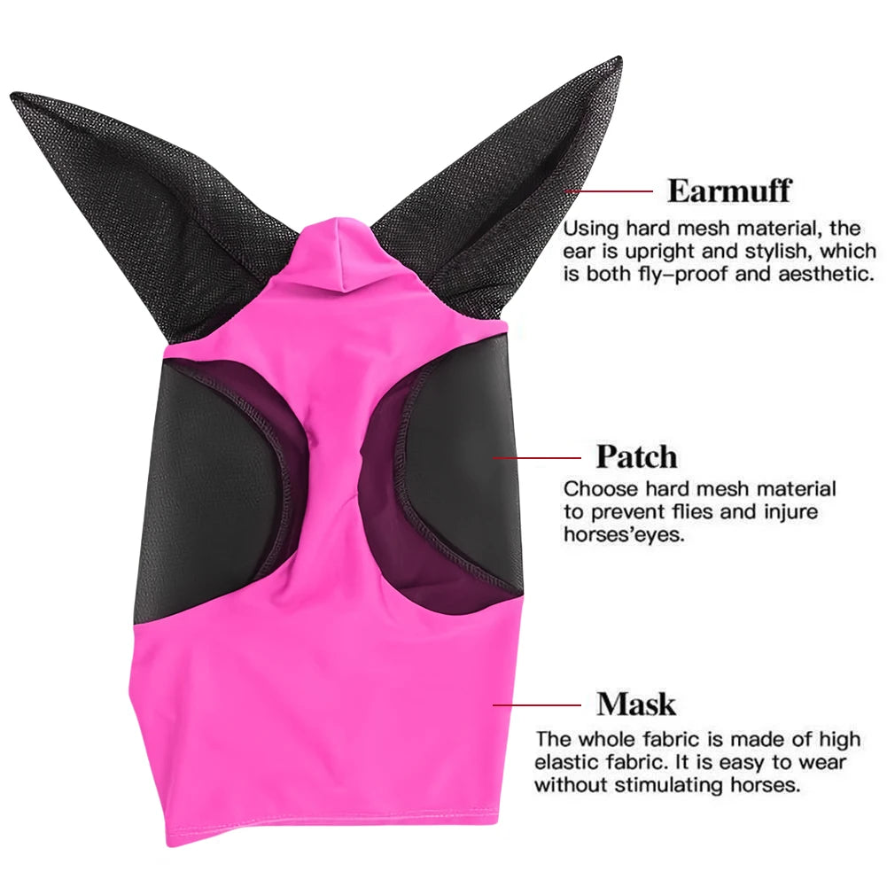 Anti Fly Stretchy Knitted Mesh Mask Ear Protection
