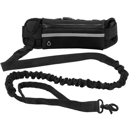 Hands Free Dog Reflective Leash with Waist Bag