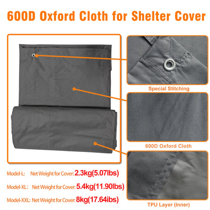 Large Upgrade Metal Chicken Coop Walk-in Poultry Run with Nylon Netting
