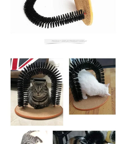 Cat Toy Arch Self Groom Feline with A Massage Brush