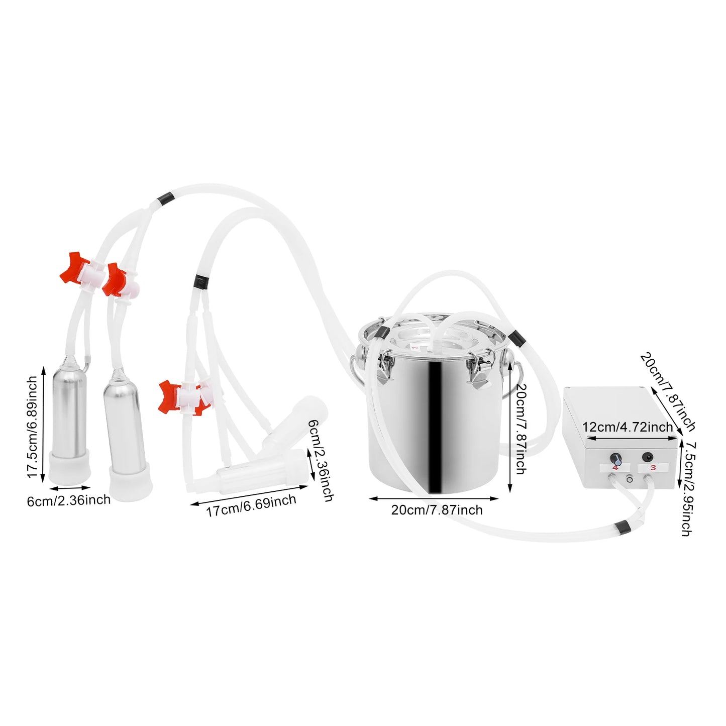 5L/10L Electric Cow Milking Machine Speed Pulsating Vacuum Pump