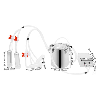 5L/10L Electric Cow Milking Machine Speed Pulsating Vacuum Pump