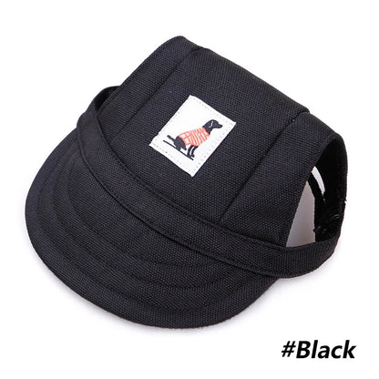 Black pet harness with a label on a white background