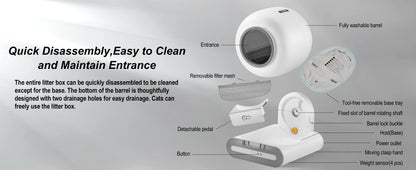 Self-Cleaning Cat Litter Box App Control, ONLY Supports 2.4G WiFi