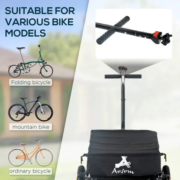 Bicycle Cargo Trailer with Removable Box and Waterproof Cover