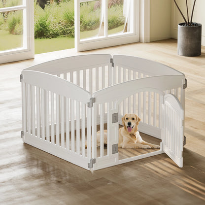 Portable Plastic Dog Playpen 6 Panel 24IN Expandable