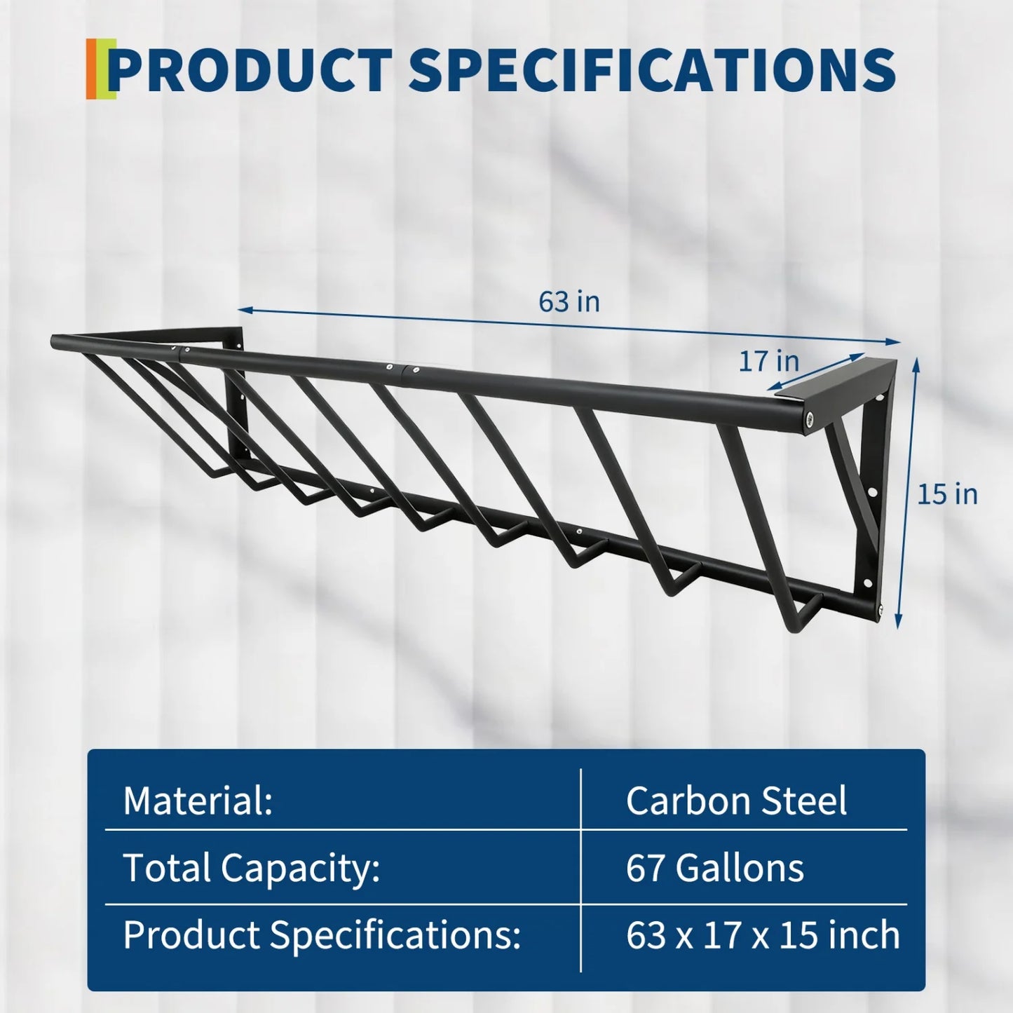 Wall Mount Hay Feeder Rack, Heavy Duty Carbon Steel Hay Holder